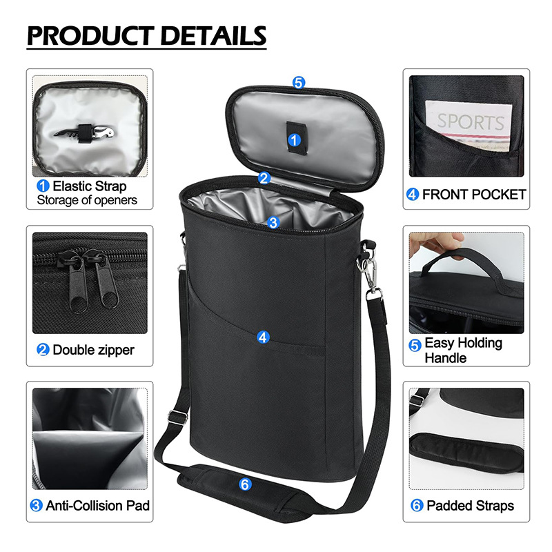 Wine Carrier Tote,Insulated Le - Tote Bag Sublimation review and price