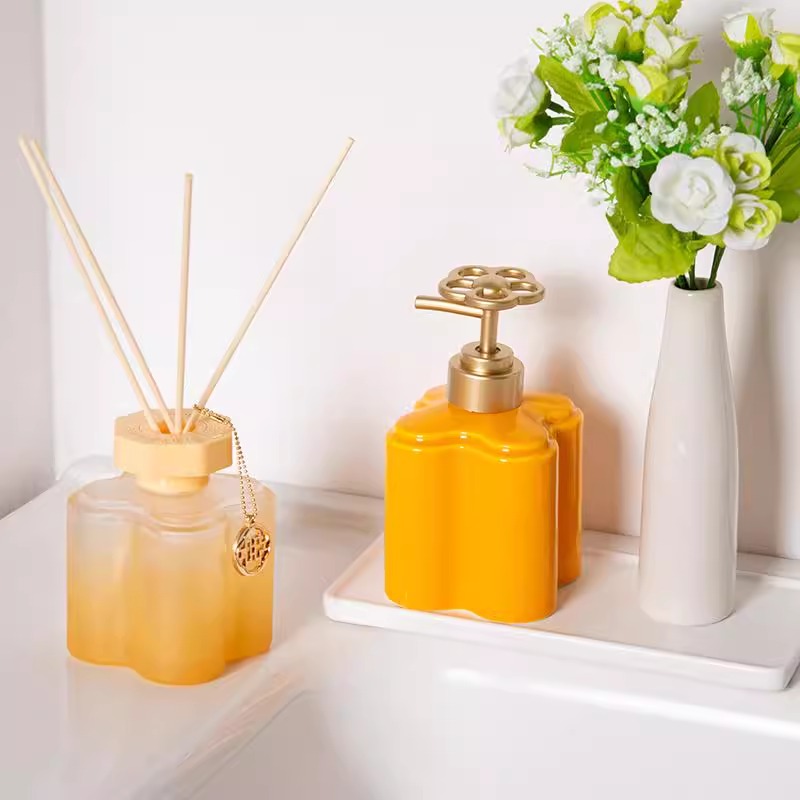 Modern Orange Floral Ceramic L - Water Bottle Blank review and price