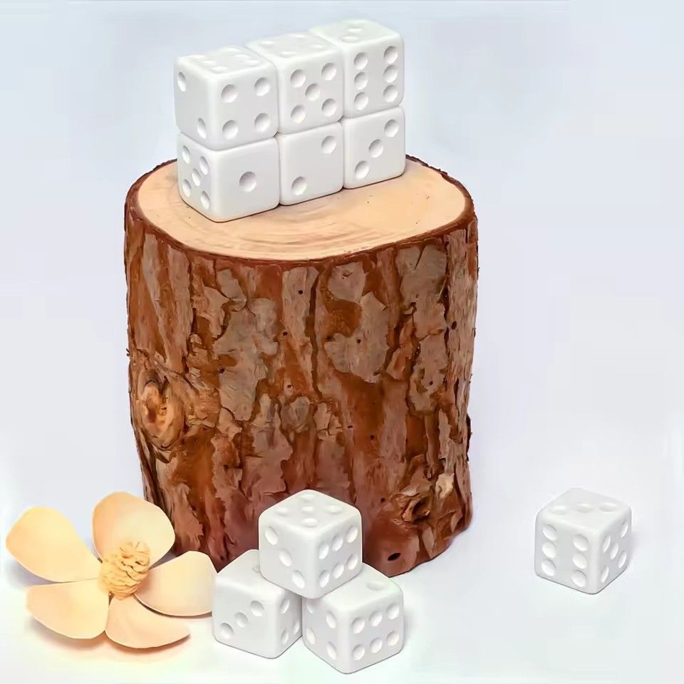 10 Pcs/set Blank White Dice Fu - Puzzle Blank White review and price