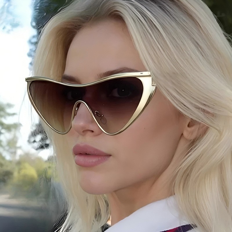 Rimless Y2K Style Sunglasses R - Metal Photo Panel review and price