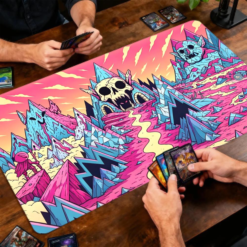 Cartoon Pink Skull Mountain TC - Door Mat Blank review and price