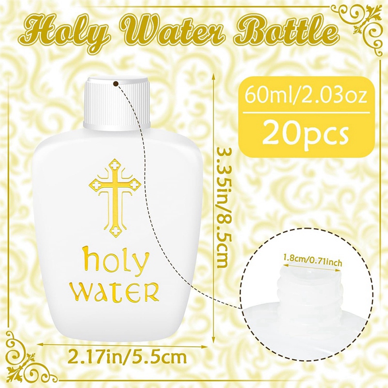 20 Pcs Holy Water Bottles Plas - Water Bottle Blank review and price
