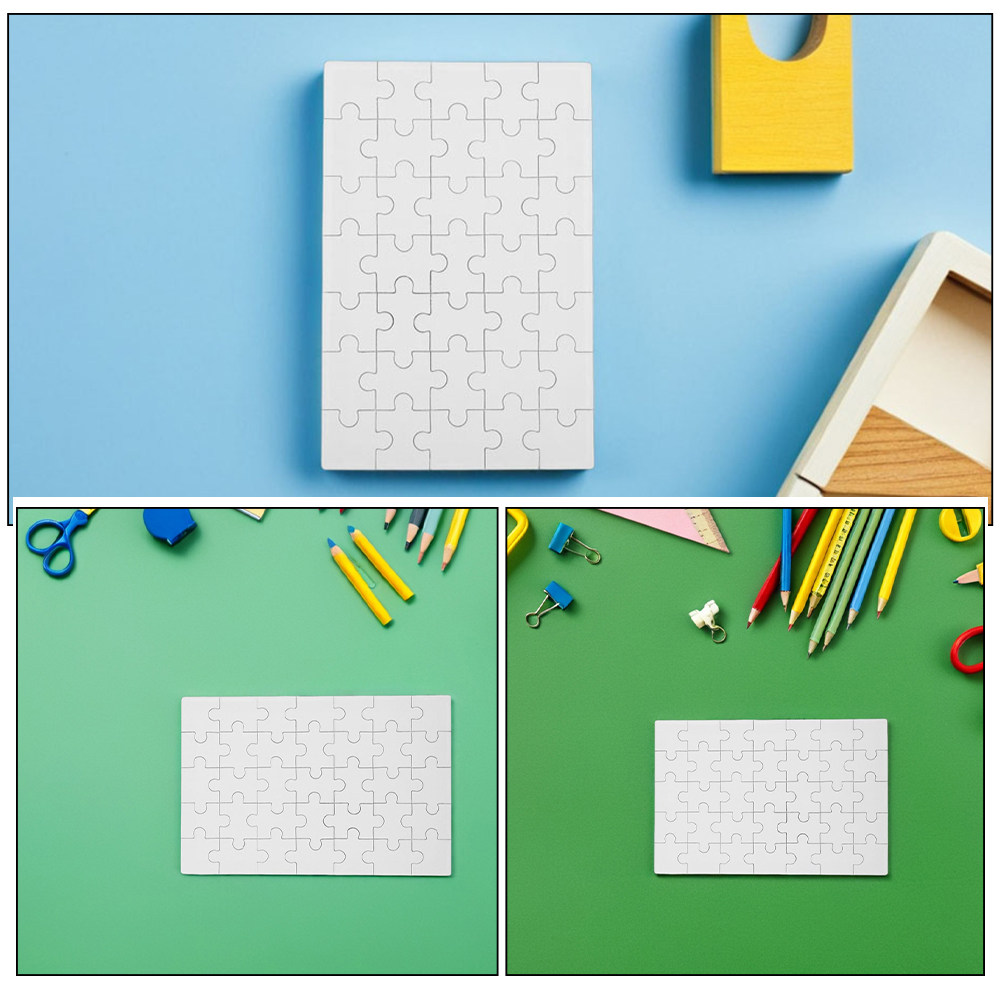 12Pcs Blank Sublimation Puzzle - Puzzle Blank White review and price
