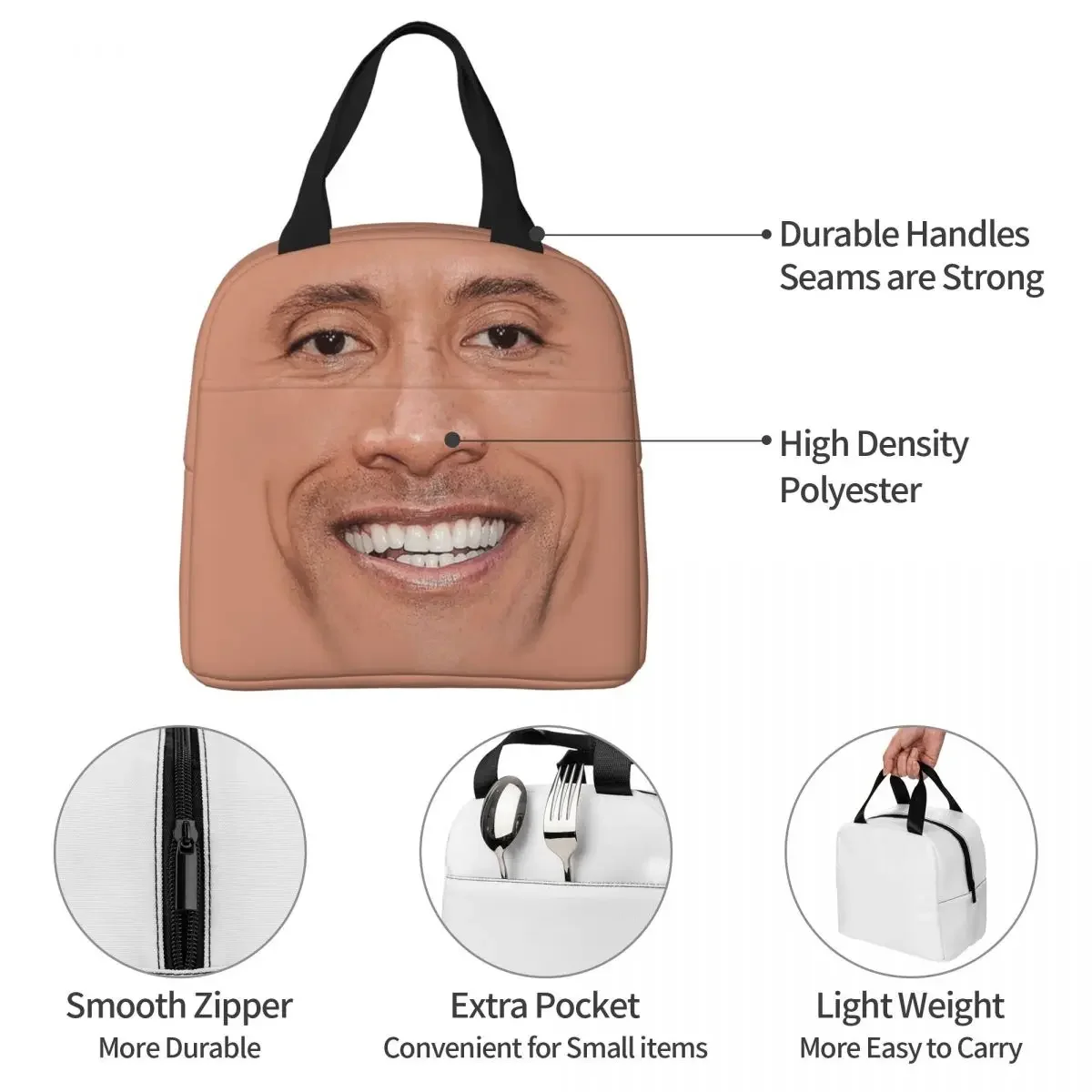 The Rock Face Insulated Lunch  - Tote Bag Sublimation review and price